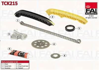 FAI AutoParts TCK215 - vezérműlánc készlet SKODA VW