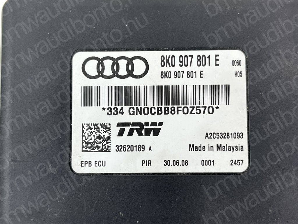 AUDI A4 B8 (8K2) Kézifék vezérlő modul (8K0907801E, 8K0907801H, 8K0907801C, 8K0907801F, 8K0907801G) 2. kép