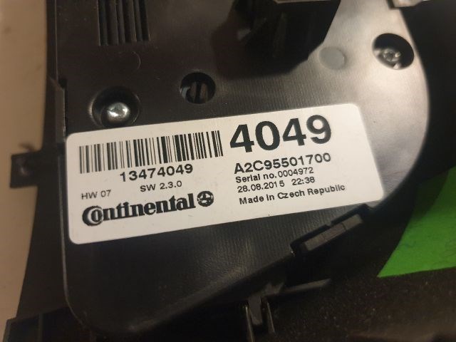 Opel Zafira C Fűtéskapcsoló DIGITKLÍMÁS  13474049 3. kép