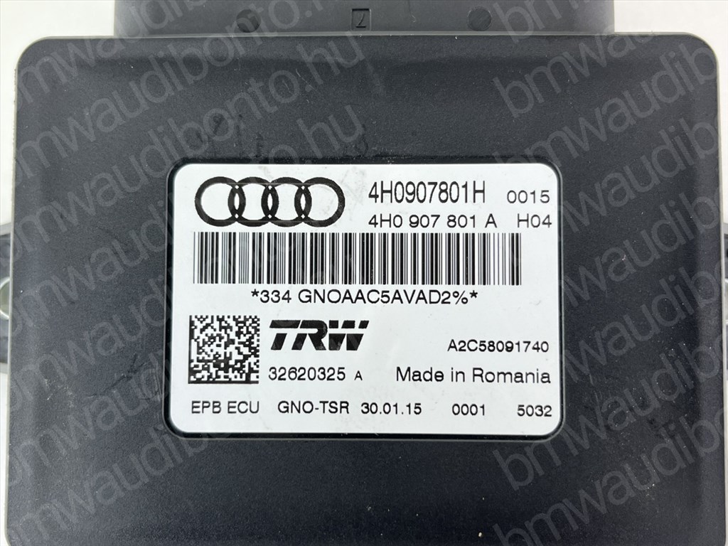 AUDI A6 C7 (4G2, 4GC) Kézifék vezérlő modul (4H0907801H, 4H0907801G, 4H0907801F, 4H0907801L) 2. kép