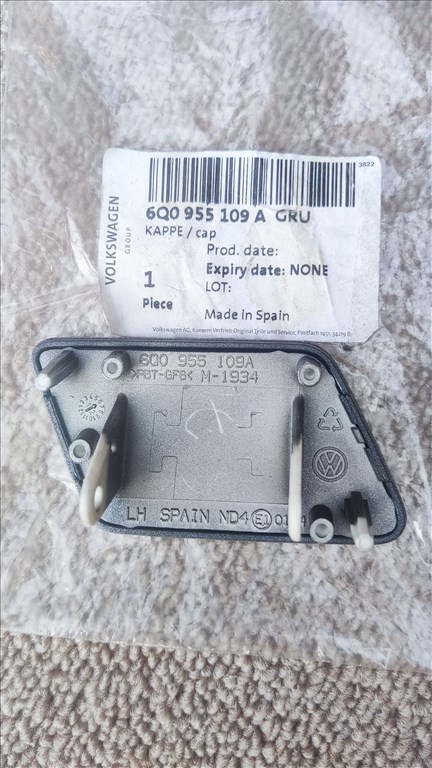 Volkswagen Polo IV bal fényszóró mosó fedél  6q9955109a 2. kép