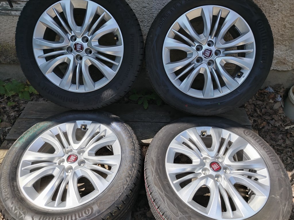  Fiat Tipo 5x98 16" (gyári felni) alufelni, 205/55 Continental nyári gumi  1. kép