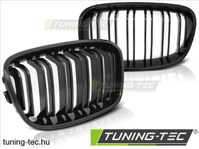 BMW F20 F21 11-12.14 FÉNYES FEKETE DOUBLE BAR M-LOOK Tuning-Tec Hűtőrács