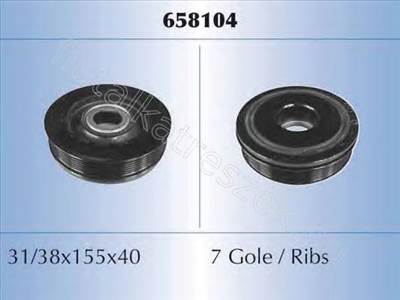 ÉKSZÍJTÁRCSA - DUALIS, SCÉNIC, GRAND, LAGUNA, ESPACE, TRAFIC - AK.658/104 -  - Akron Utángyártott új 658/104