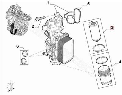 Olajszűrő - TALISMAN, ESPACE, TRAFIC, TALENTO, NV300, KOLEOS - 6000640167 -  - FIAT eredeti Eredeti új 6000640167