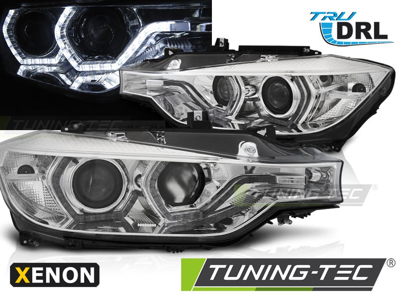 BMW F30/F31 10.11 - 05.15 ANGEL EYES LED CHROME HID DRL Tuning-Tec Fényszóró 1. kép