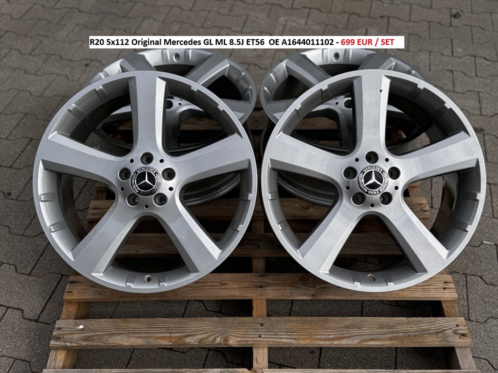 R20 5x112 Original Mercedes GL ML 8.5J ET56  OE A1644011102 gyári alufelnik felnik 1. kép