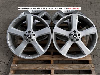 R20 5x112 Original Mercedes GL ML 8.5J ET56  OE A1644011102 gyári alufelnik felnik