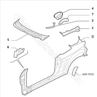 Bal oldalkeret Spider - SPIDER - 60696055, 60696745 -  - FIAT eredeti Eredeti új 60696055