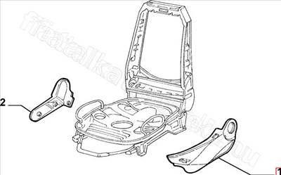 Anyós ülés jobb műanyag burkolat - 147, GT - 183462260, 184045260 -  - FIAT eredeti Eredeti új 183462260
