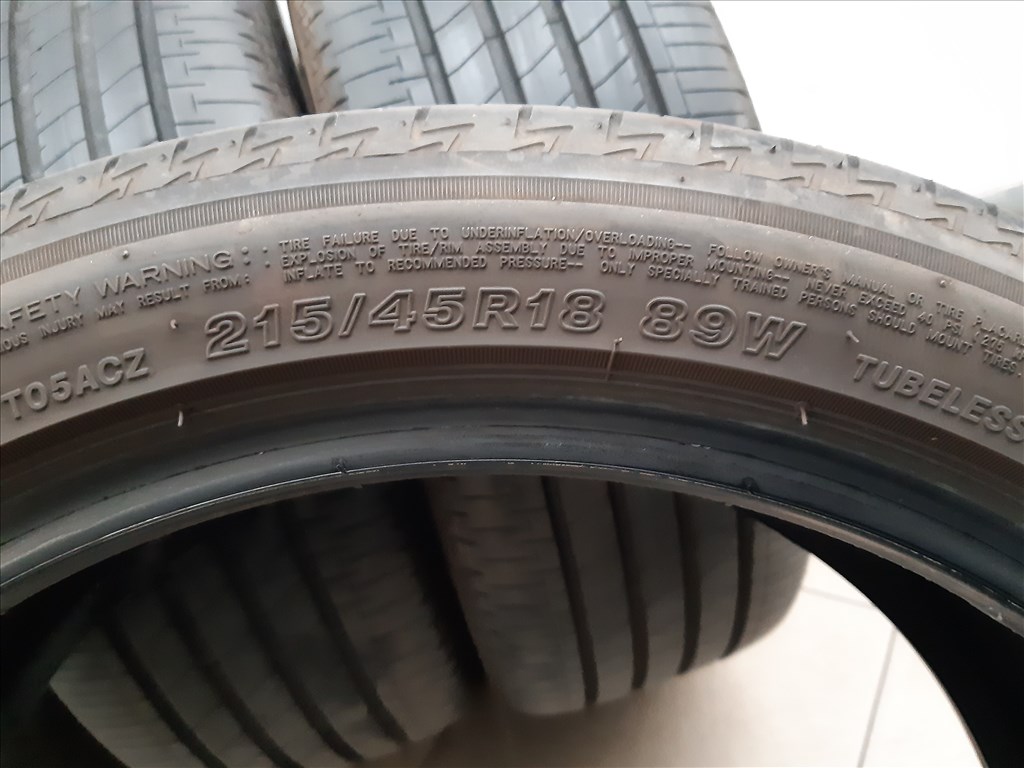  215/45 R18 Bridgestone Turanza T005 A nyári gumi 6mm DOT2519 6. kép