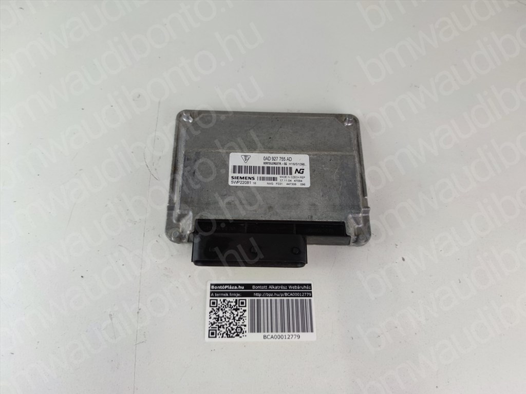 VOLKSWAGEN TOUAREG (7LA, 7L6, 7L7)  3.0 TDI Automataváltó vezérlőegység/modul (0AD927755AD) 3. kép