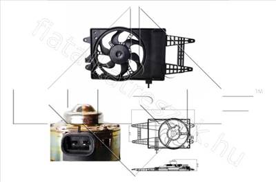 VENTILLÁTOR, MOTORHŰTÉS - MUSA, IDEA, PUNTO, YPSILON - 47243, NRF47243 -  - NRF Egyéb NRF47243