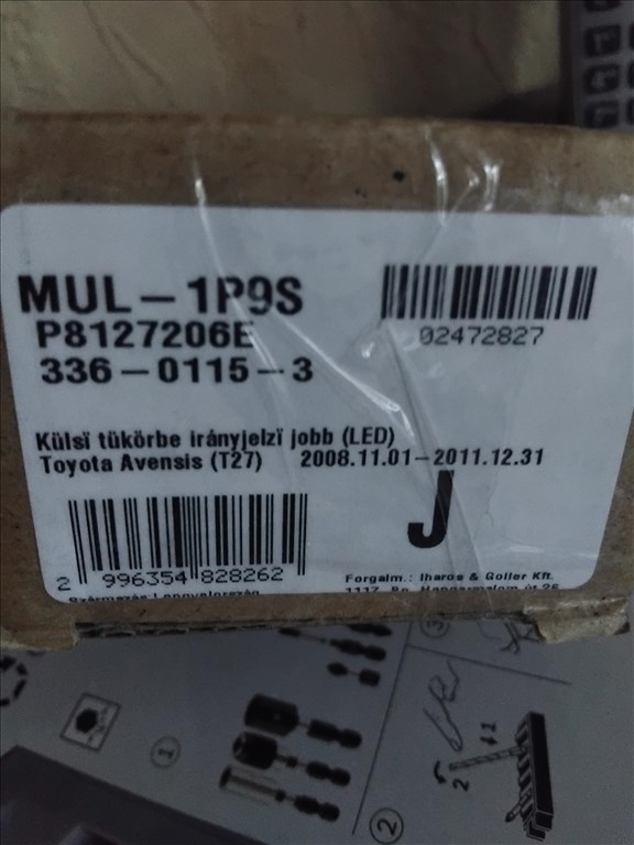 toyota avensis t27-hez jobb tükörindex 2. kép