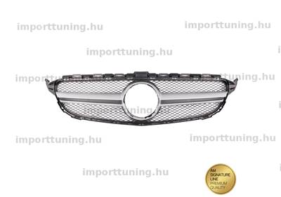 Mercedes C W205 S205 A205 C205 2014-2018 Ezüst A-Type Hűtőrács