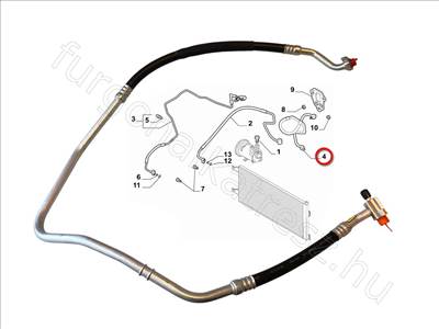 Klímacső     - DUCATO - 1382146080 -  - FIAT eredeti Eredeti új 1382146080
