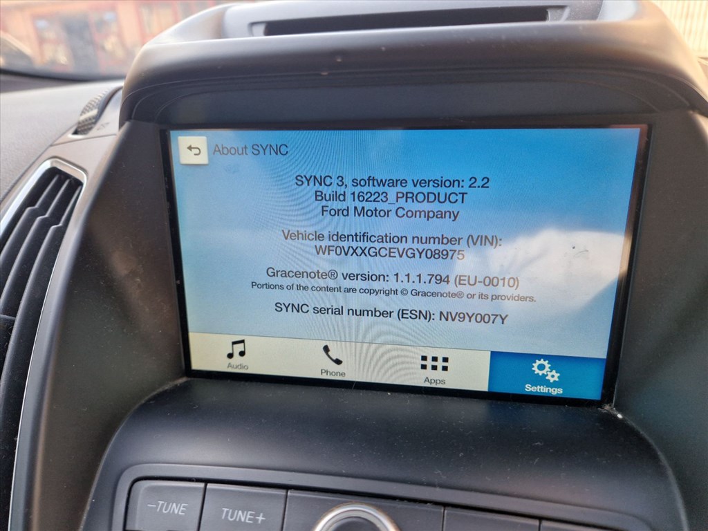 Ford C-Max Mk2 SYNC 3 navigációs fejegység HJ5T-14G370-GHF f1ct18c815hk 13. kép