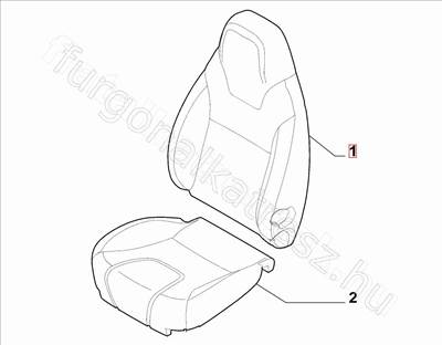 Háttámla huzat     -  - BO.60911922 -  - FIAT eredeti Eredeti új 60911922