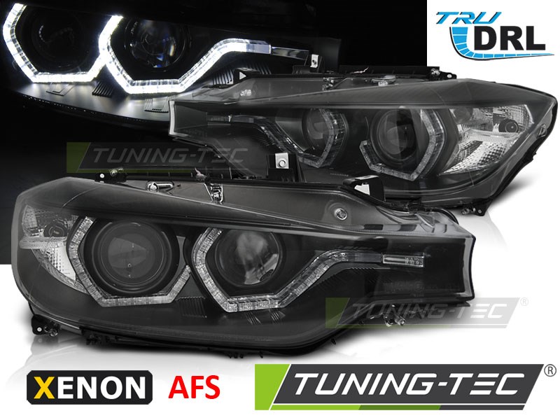 BMW F30/F31 10.11 - 05.15 ANGEL EYES LED BLACK HID AFS DRL Tuning-Tec Fényszóró 1. kép
