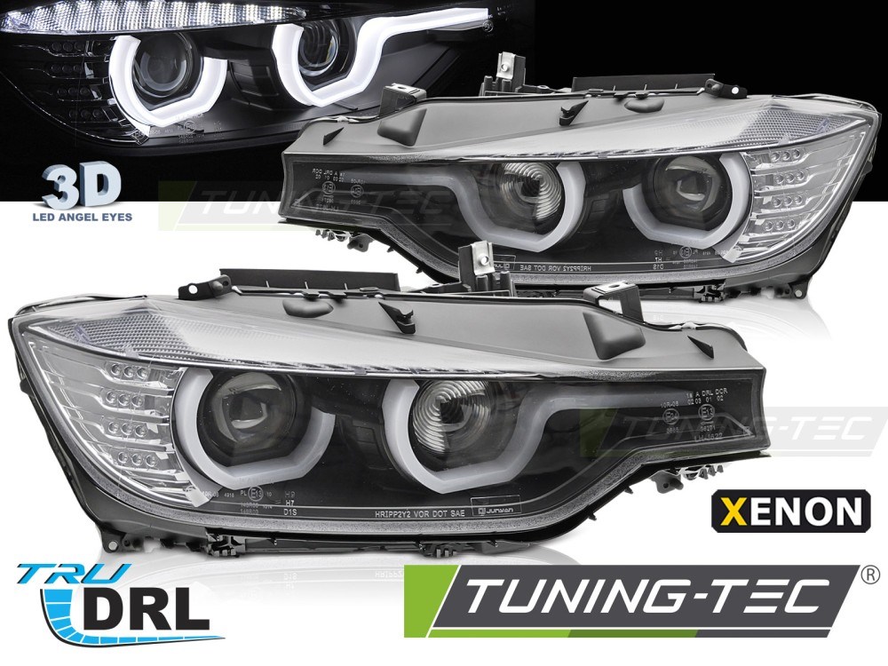 BMW F30/F31 10.11 - 05.15 U-TYPE HID BLACK CHROME XENON Tuning-Tec Fényszóró 1. kép