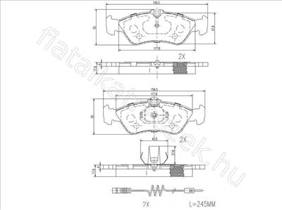 Fékbetét MERCEDES SPRINTER 95> hátsó 2-érzékelős - LT, G-CLASS, SPRINTER - FT29018, 0024204020 -  - Fastoriginal Utángyártott új 0024204020