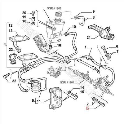 Szervókormány csavar szűrővel - REGATA, GIULIA, PUNTO, GT, 146, TIPO - 46774716, 92350568 -  - FIAT eredeti Eredeti új 46774716