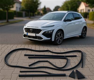 Hyundai Kona (OS) bal hátsó ajtó díszléc, gumikéder, vízvető  87731j9500pgy u1059
