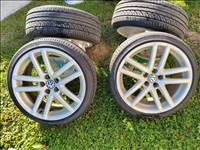  5x100 lyukosztású 17" újszerű Borbet alufelni, rajta 195/40 új Nankang nyári gumi gumi 
