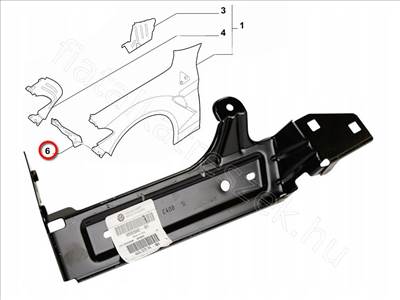 Bal első sárvédő tartó Stelvio - STELVIO - 50535662 -  - FIAT eredeti Eredeti új 50535662