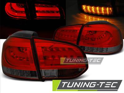 VW GOLF 6 10.08-12 RED SMOKE LED BAR Tuning-Tec Hátsó Lámpa