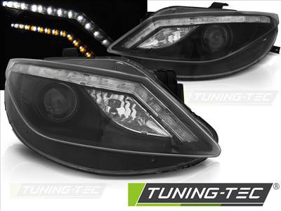 SEAT IBIZA 6J 06.08-12 DAYLIGHT LED IRÁNYJELZŐS BLACK Tuning-Tec Fényszóró