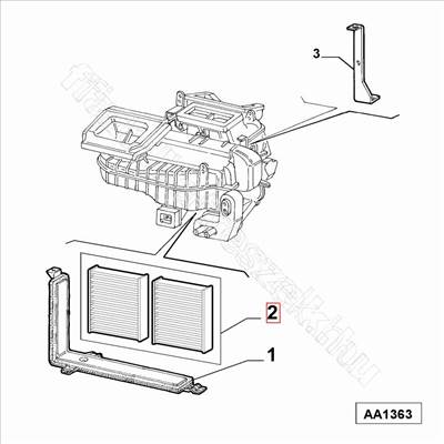Pollenszűrő pár - 156, 147, GT - 71754154, 71769651 -  - FIAT eredeti Eredeti új 71754154