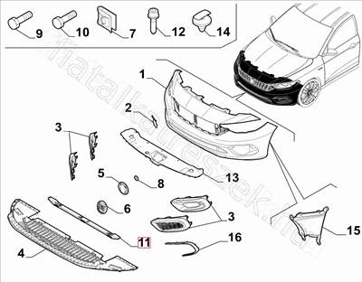 Alsó kereszttartó - TIPO - 52057801, 51984510 -  - FIAT eredeti Eredeti új 52057801