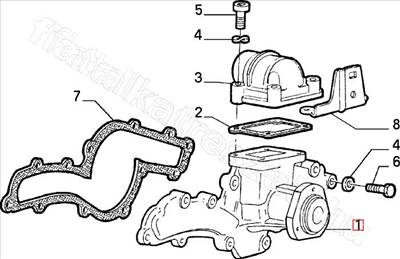 Vízpumpa V6 - 166, 156, THESIS, 147, KAPPA, GT - 55198357 -  - FIAT eredeti Eredeti új 55198357