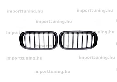 BMW X5 F15 F85 X6 F16 F86 2013-2018 Single Line Matt Fekete Hűtőrács
