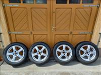 4x108 lyukosztású 16" újszerű Enzo alufelni, rajta 205/55 újszerű Bridgestone téli gumi gumi