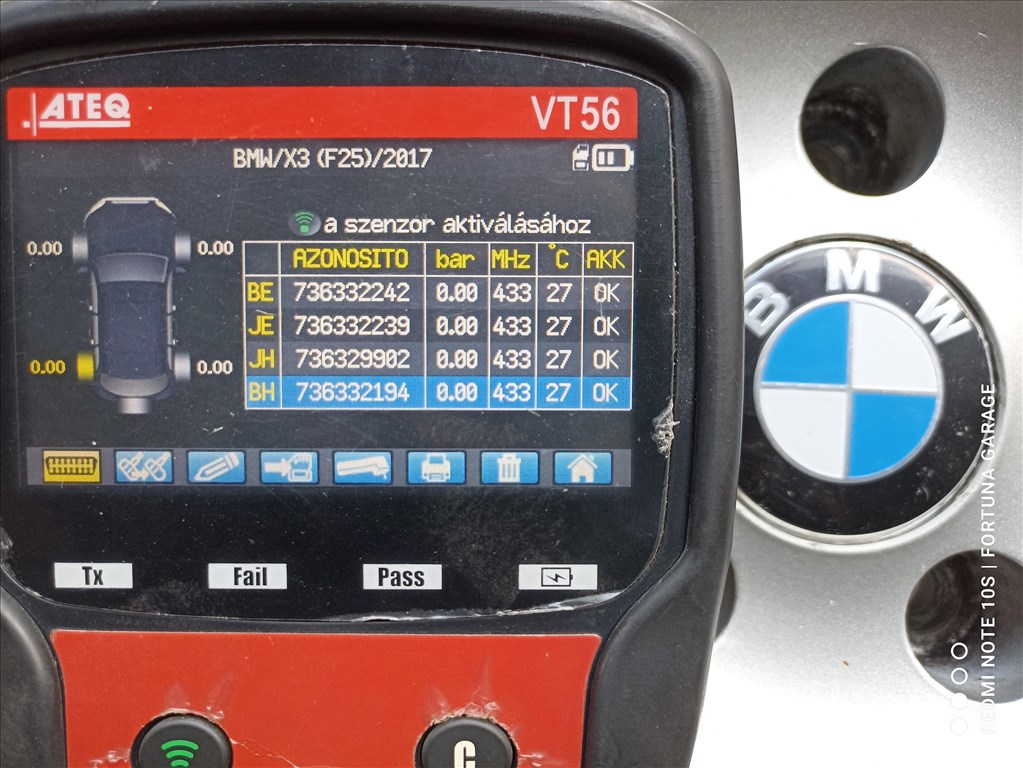 5x120 17" CMS C10 használt alufelni garnitúra +TPMS 9. kép