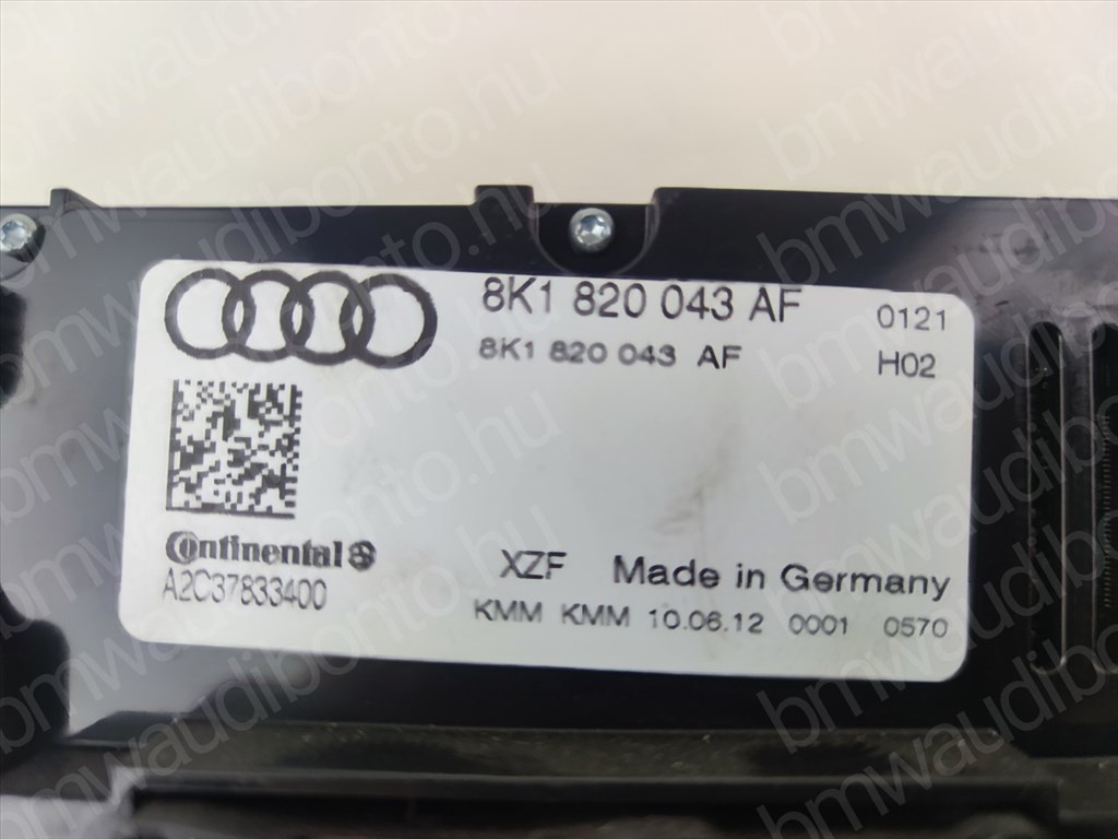 AUDI A4 B8 (8K2) Fűtéskapcsoló egység/modul (digit klímás) (8K1820043AF, 8K1820043AA, 8K1820043AS) 2. kép