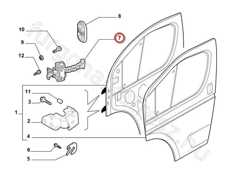 Ajtóhatároló – Fiat Ducato (2006-) – AL58032, 1388430080 – ALTOLINE utángyártott 1388430080 2. kép