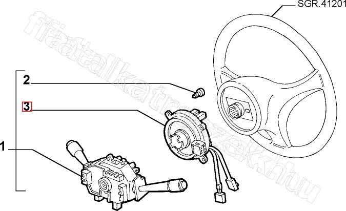 Légzsák átvezető        -  - 51723595 -  - FIAT eredeti Eredeti új 51723595 1. kép