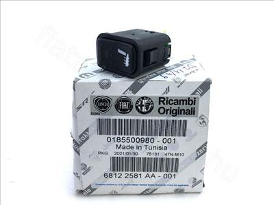 Ülésfűtés kapcsoló - 166, 156, MITO, 147, GIULIETTA, GT - 185500980, 183346180 -  - FIAT eredeti Eredeti új 185500980