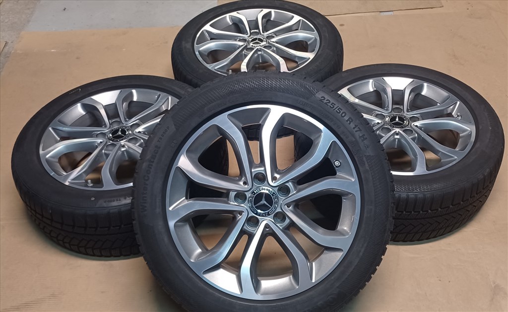 Mercedes W205 C klasse 5x112 7x17 ET48,5 225/50 R17 téli gumikkal 4db 2. kép