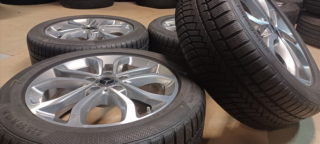 Mercedes W205 C klasse 5x112 7x17 ET48,5 225/50 R17 téli gumikkal 4db 3. kép