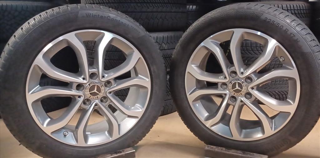 Mercedes W205 C klasse 5x112 7x17 ET48,5 225/50 R17 téli gumikkal 4db 4. kép