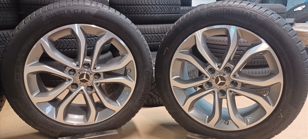 Mercedes W205 C klasse 5x112 7x17 ET48,5 225/50 R17 téli gumikkal 4db 5. kép