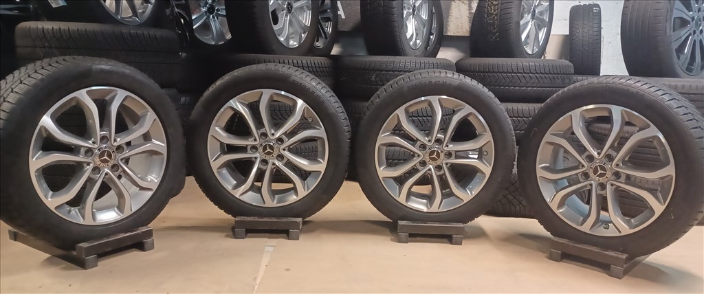 Mercedes W205 C klasse 5x112 7x17 ET48,5 225/50 R17 téli gumikkal 4db 6. kép