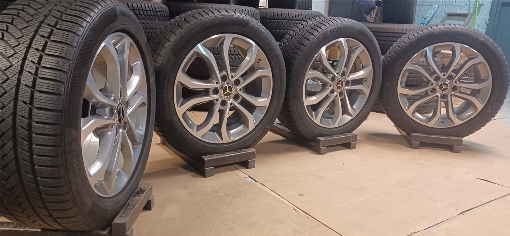 Mercedes W205 C klasse 5x112 7x17 ET48,5 225/50 R17 téli gumikkal 4db 7. kép