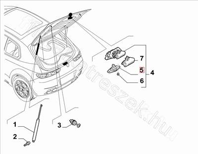 Zárfogadó              - FIORINO, CROMA, MULTIPLA, MUSA, STILO, IDEA - 51793987, 46798320 -  - FIAT eredeti Eredeti új 51793987