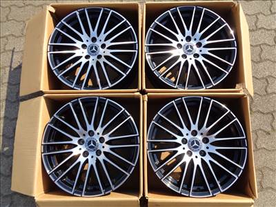 Új Mercedes gyári alufelni 18-as C-osztály, 5×112-es osztóval, fekete-polir eladó.