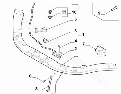 Zárhíd patent           - GIULIA, STELVIO - 670007603 -  - FIAT eredeti Eredeti új 670007603